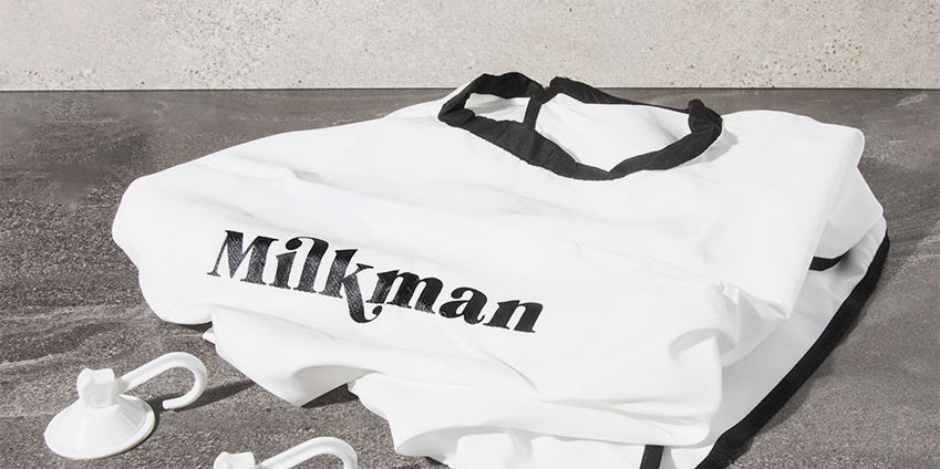 white beard trimming apron cape by milkman