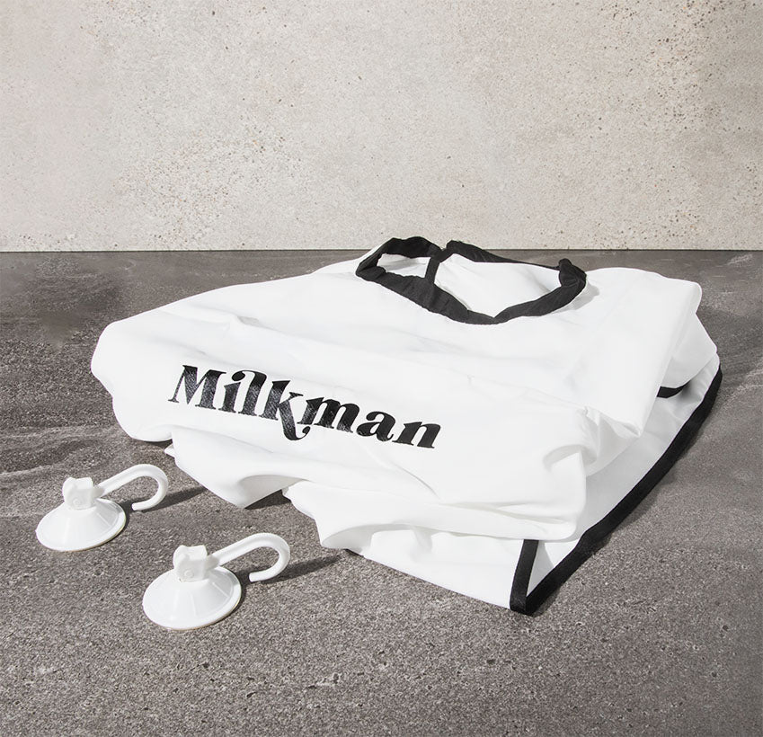 white beard trimming apron cape by milkman